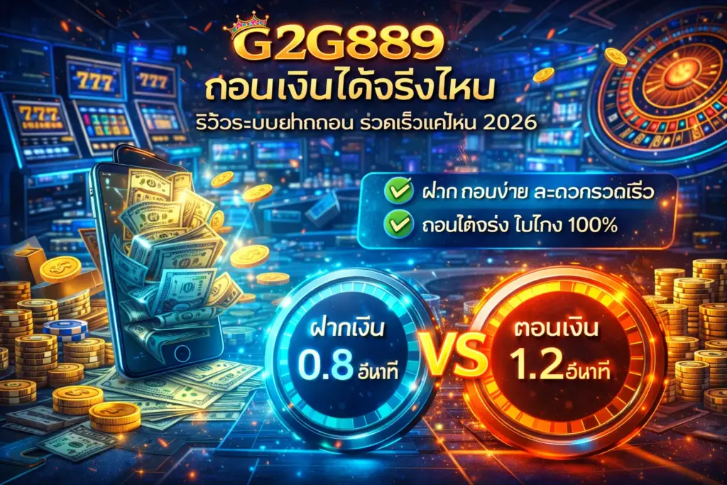 G2G889 ถอนเงินได้จริงไหม